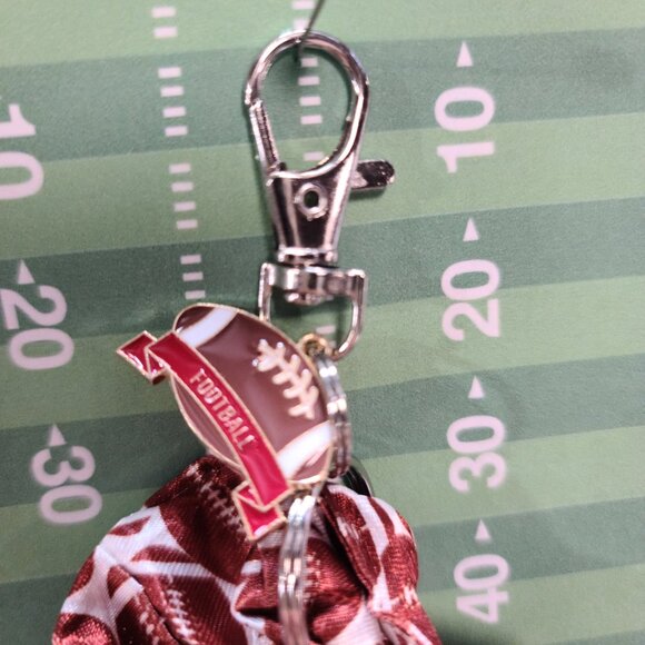 Football Themed Wristlet Keyring with a Football related charm attached !! - Picture 2 of 3